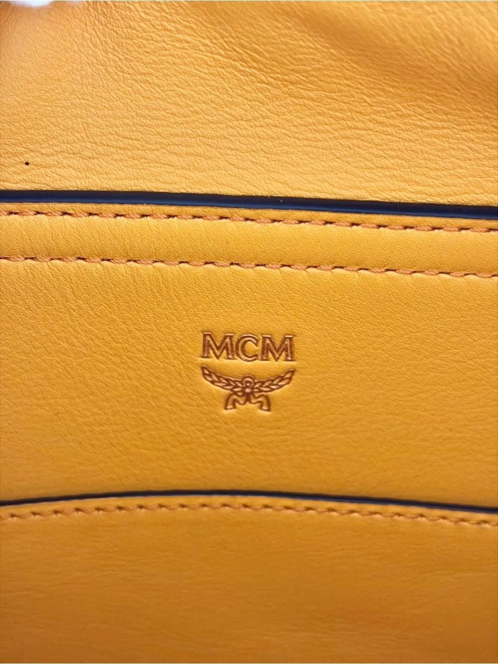 MCM Yellow Studded Leather Shoulder Bag with Pink MCM Wallet - Picture 12 of 16